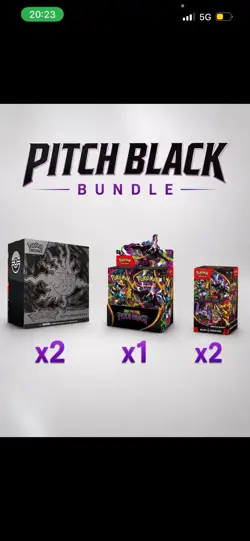 PITCH BLACK 2x Pokemon Center ETB, 2x Booster Bundle, 1x Booster Box PRESALE ✅ - Image 1