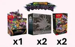 PRESALE Pitch Black Pokemon Center Bundle 1x Booster Box, 2x Bundles, 2x PC ETB - Image 1