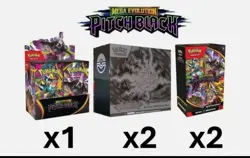 PRESALE Pitch Black Pokemon Center Bundle 1x Booster Box, 2x Bundles, 2x PC ETB - Image 1