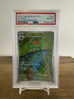 Pokemon TCG Ivysaur 167/165 Scarlet & Violet 151 Illustration Rare NM-MT PSA 8 - Image 1