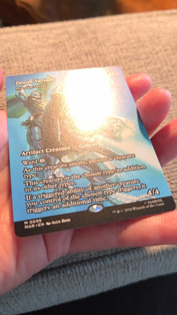 DOOM VARIANT Roaming Throne ~ NM ~ MTG 0099 MAR Marvel Universe BORDERLESS - Image 2