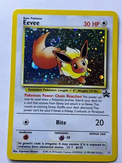 EEVEE 11 P WIZARDS BLACK STAR PROMOS POKEMON HOLO NM/M SWIRL RARE - Image 1