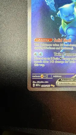 Pokemon TCG Blastoise ex 200/165 Scarlet Violet 151 Special Illustration Rare - Image 5