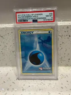 2011 POKEMON CALL OF LEGENDS #90 WATER ENERGY-HOLO PSA 8 - Image 1