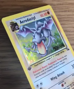 Aerodactycl #1/62 Prerelease Stamp Holo Pokemon 1999 Fossil 1st Edition - Image 3