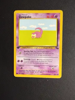 1999 Pokemon Fossil 1st Edition 55/62 SLOWPOKE Non Holo B - Image 1