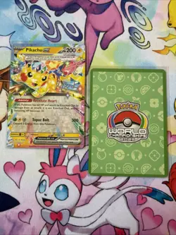 Pikachu Ex POKEMON WORLD CHAMPIONSHIP 2025 Stamp Card - Image 1