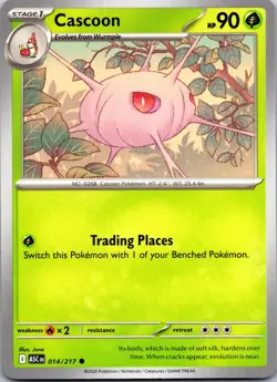 Cascoon 014/217 Common Ascended Heroes Pokemon Near Mint - Image 1