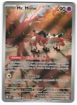 Mr. Mime 179/165 Sv: Scarlet & Violet 151 Illustration Rare Holo EN - Image 1