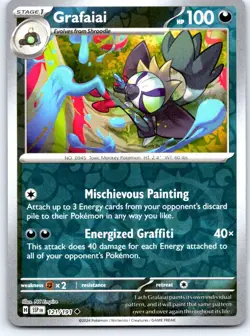 Grafaiai 121/191 Uncommon Surging Sparks Pokemon Reverse Holo NM - Image 1