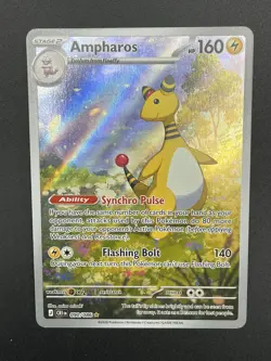 Ampharos 2026 Pokemon Mega Evolution Chaos Rising Illustration Rare #090/086 - Image 1