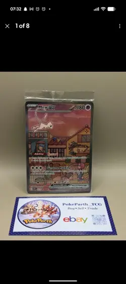 Pokemon TCG SEALED Mew ex 053 SV Promo Full Art Holo English 2023 X2 (1&3) - Image 1