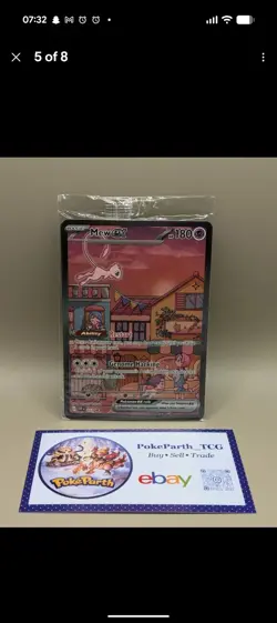 Pokemon TCG SEALED Mew ex 053 SV Promo Full Art Holo English 2023 X2 (1&3) - Image 2