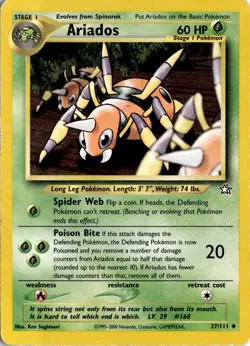 Ariados 027/111 Neo Genesis Pokemon Card TCG - Image 1