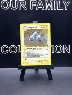 Magneton 9/130 Base Set 2 Unlimited Cosmo Holo Rare Vintage Pokemon TCG SWIRL - Image 1