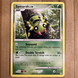 Spinarak - 103/123 - Common LP, English Pokemon Mysterious Treasures - Image 1
