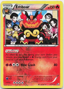 Emboar 27/113 Holo Holo Rare Legendary Treasures Pokemon Reverse Holo MP - Image 1