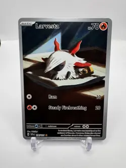 Larvesta 196/191 Illustration Rare Surging Sparks Pokemon Holo Near Mint - Image 1