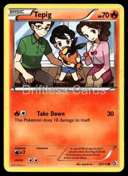 Tepig 25/113 Common Legendary Treasures Pokemon MP - Image 1