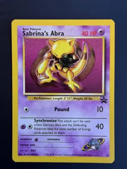 Pokemon Sabrina's Abra Black Star Promo 19 LP - Image 1
