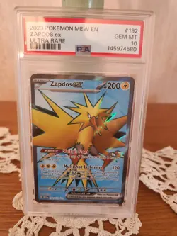 pokemon sv: 151 zapdos ex 192/165 psa 10 english - Image 1