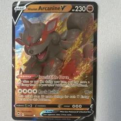 Pokemon TCG Hisuian Arcanine V 090/195 Lost Origin Ultra Rare Holo Full Art Eng - Image 1