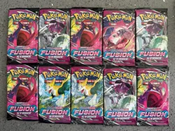 Pokemon Sword & Shield Fusion Strike Booster Pack 10x Sealed - Image 1