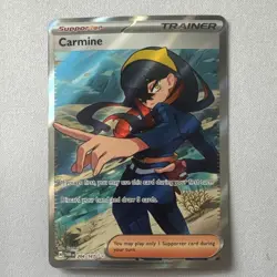 Pokemon TCG Carmine 204/167 Twilight Masquerade Ultra Rare Holo Full Art - Image 1