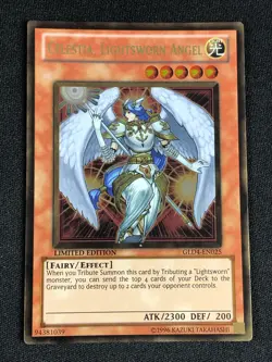 YUGIOH CELESTIAL LIGHTSWORN ANGEL GLD4-EN025 GOLD PLAY/WEAR - Image 1