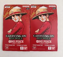 2x One Piece OP-13 Carrying On His Will Sleeved Booster Pack - Image 1