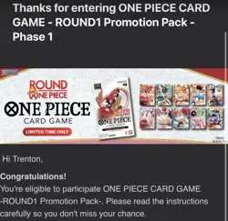 CONFIRMED FOR 10 One Piece Round 1 Promo Card Pack - Image 2