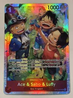 Ace & Sabo & Luffy OP13-007 - One Piece TCG English - SR Foil NM Near-Mint - Image 1