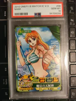 PSA 10 Nami Strawhats IC3-06 One Piece OnePy Berry Match Bandai Tcg Ccg Japan - Image 1