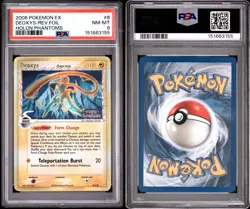 2006 POKEMON EX HOLON PHANTOMS #6/110 DEOXYS DELTA SP REVERSE HOLO STAMPED PSA 8 - Image 3