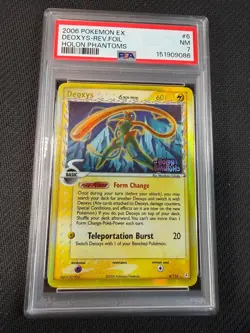 2006 POKEMON EX HOLON PHANTOMS #6/110 DEOXYS DELTA SP REVERSE HOLO STAMPED PSA 7 - Image 1