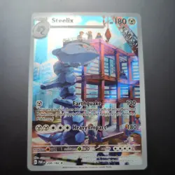 Steelix 208/182 Paradox Rift Illustration Rare Pokemon Card Excellent Condition - Image 1