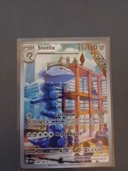 Pokemon TCG Steelix Paradox Rift Holo Card 208/182 Illustration Rare, NM/M - Image 1