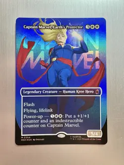 Captain Marvel, Earth’s Protector - 354 - MTG: Marvel Super Heroes - Logo - FOIL - Image 1