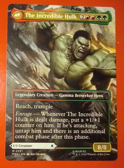 MTG: BRUCE BANNER / / THE INCREDIBLE HULK, 0331, REGULAR , MSH, MYTHIC - Image 2