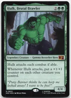 Hulk, Brutal Brawler M Commander: Marvel Super Heroes MSC Foil 833 2026 NM - Image 1