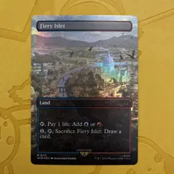 MTG Magic Assassins Creed: Fiery Islet #112 Foil Extended Art NM - Image 1