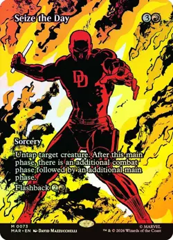 MTG FOIL Seize the Day Borderless - Marvel Universe #073 - Image 1
