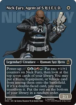 MTG Nick Fury, Agent of S.H.I.E.L.D. Borderless - Marvel Super Heroes #357 - Image 1