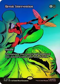 MTG FOIL Heroic Intervention Borderless - Marvel Universe #079 - Image 1