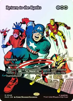 MTG FOIL Return to the Ranks Borderless - Marvel Universe #048 - Image 1