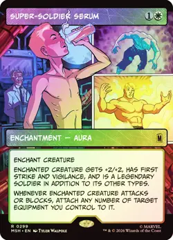 MTG FOIL Super-Soldier Serum Showcase Borderless - Marvel Super Heroes #299 - Image 1