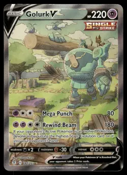 Pokemon Cards Golurk V 182/203 Evolving Skies Ultra Rare NM - Image 1