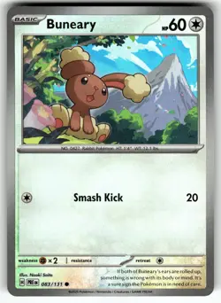 Buneary (Master Ball Pattern) 083/131 Holo Prismatic Evolutions Pokemon NM - Image 1