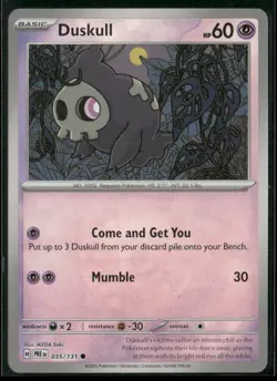 Duskull (Master Ball Pattern) Prismatic Evolutions 035/131 Holo Pokemon NM - Image 1