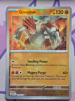 Groudon 49/131 2025 SV Prismatic Evolutions Master Ball Reverse Holo Rare NM - Image 1